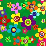 Seamless Daisy Pattern Stock Photo