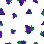 Seamless Pattern With Grape  Illustration Stock Photo