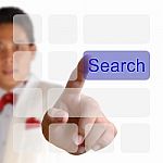 Search Button On Keyboard Stock Photo