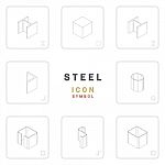 Section Steel Icon Symbol Isometric Stock Photo