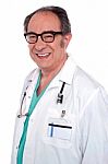 senior Male Doctor with stethoscope Stock Photo