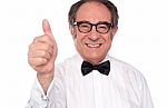 Senior Man Showing Thumbs Up Stock Photo