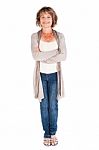 Senior Woman Standing Stock Photo