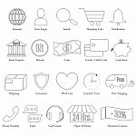 Set Of E-commerce Line Icon Editable Stroke Stock Photo