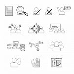 Set Of Human Resource Line Icon Editable Stroke Stock Photo