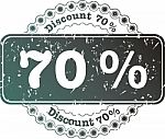 Seventy Percent Discount  Stock Photo