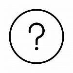 Sg171003- Of Question Icon In Circle Line -  Iconic Stock Photo