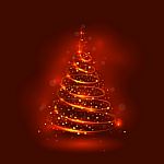 Shining Christmas Tree Stock Photo