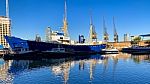 Ship Dock Docklands London Stock Photo