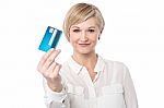 Shop Ease With Credit Card Stock Photo