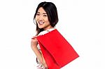 Shopaholic Attractive Asian Girl Stock Photo