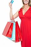 Shopaholic Woman, Cropped Image Stock Photo