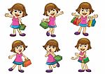 Shopping  Girl, Stock Photo