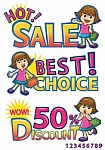 Shopping Girl Sale Discount Stock Photo