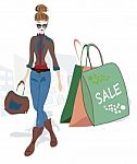 Shopping Woman Stock Photo