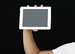 Showing Digital Tablet Stock Photo