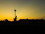 Silhouette Teen Age Run Together  Track Stock Photo