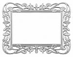 Silver Frame Stock Photo