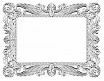 Silver Frame Stock Photo