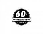 Sixty Year Anniversary Badge Stock Photo