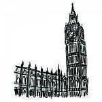 Sketchy Big Ben Stock Photo