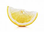 Slice Lemon Isolated On The White Background Stock Photo