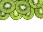 Slice Of Fresh Juicy Delicious And Healthy Kiwi Fruit, Isolated Stock Photo