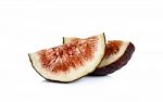 Sliced Of Fig Isolated On The White Background Stock Photo