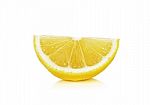 Sliced Of Lemon Isolated On The White Background Stock Photo