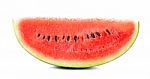 Sliced Of Watermelon Isolated On White Background Stock Photo