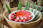 Sliced Watermelon Stock Photo