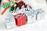 Small Box Decoration  For Christmas Day Stock Photo