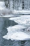 Small River In The Winter Stock Photo