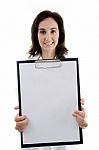 Smart Doctor Holding Clipboard Stock Photo