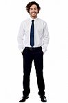 Smart Young Entrepreneur In Formals Stock Photo