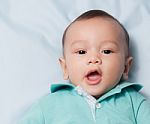 Smiling Baby Boy Stock Photo