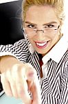 Smiling Businesswoman Stock Photo