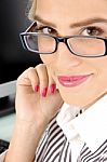 Smiling Businesswoman Stock Photo