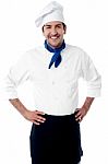 Smiling Confident Young Male Chef Stock Photo