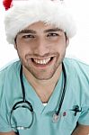 Smiling Doctor With Stethoscope Stock Photo