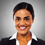 Smiling Female Business Executive Stock Photo