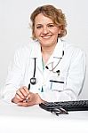 Smiling Female Doctor Stock Photo