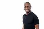 Smiling Handsome African Guy Stock Photo