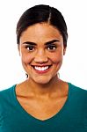 Smiling Latin Young Woman Portrait Stock Photo