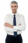 Smiling Middle Aged Business Executive Stock Photo