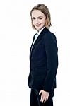 Smiling Teenage Business Executive Stock Photo