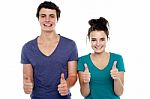 Smiling Teenage Couples Stock Photo