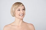 Smiling Woman With Clean Skin Stock Photo