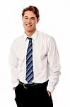 Smiling Young Business Executive Stock Photo