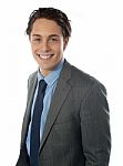 Smiling Young Businessman Stock Photo